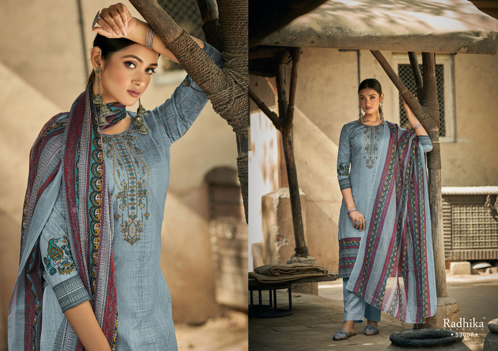 Azara Mussaret Vol 21 By Radhika Printed Cotton Dress Material Catalog